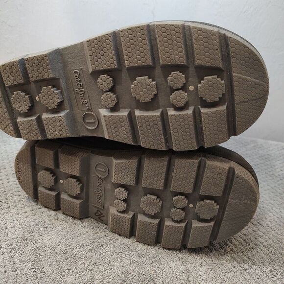 Cat & Jack‎ Kids Black Faux Fur Lined Collar Thermolite Winter Boots Sz 1 - Picture 11 of 16